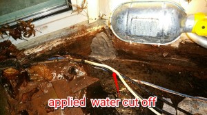 Used water-cut-off mastic