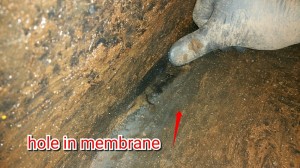 roof membrane hole